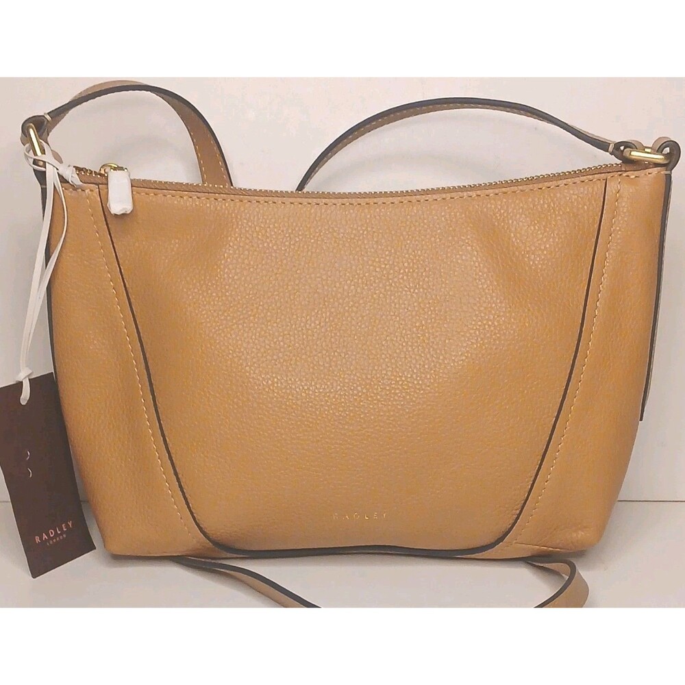 NWT Radley London Kendal Terrace Small Leather Crossbody Bag – Dark Butter Tan
